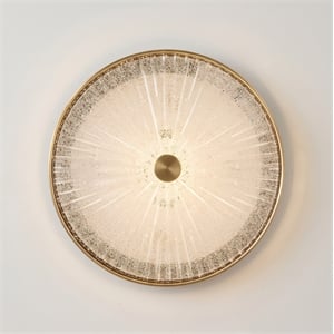 Solara 11.75&quot 1-Light LED Flush Mount in Antique Brass