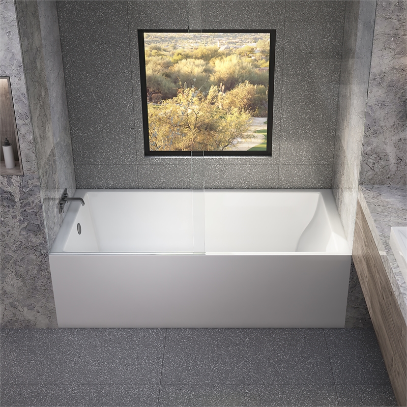 Malibu Home Driftwood LH Massaging Air Jet Bathtub 60