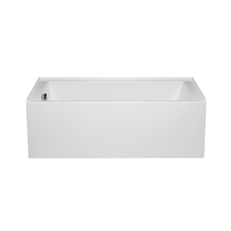 まりぷ Malibu Home Driftwood LH Rectangle Soaking Bathtub 72