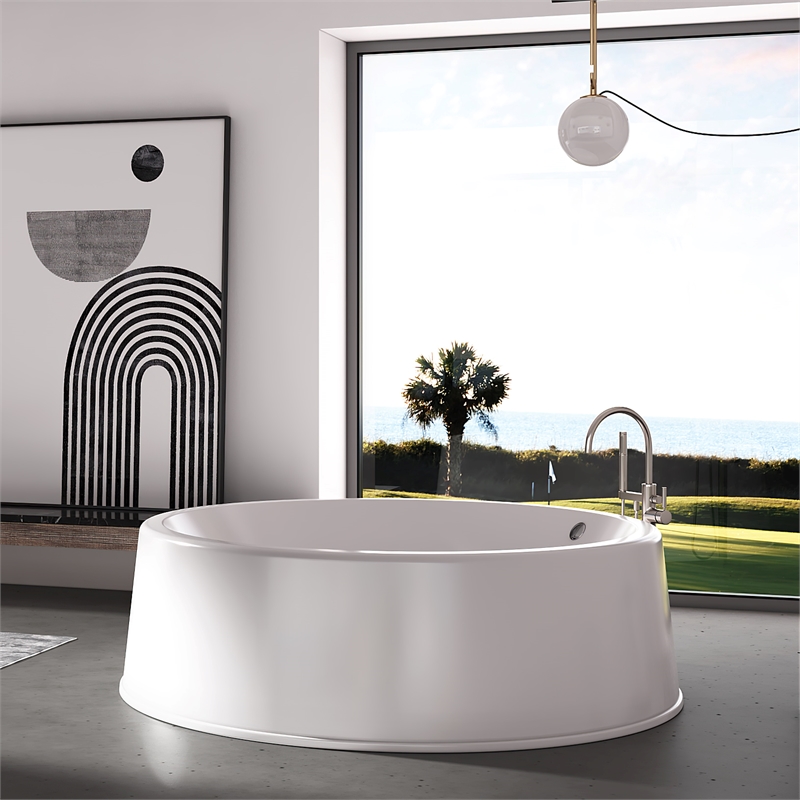 Malibu Home Addis Whirlpool/Massaging Air Jet Bathtub 60