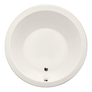 Malibu Home Addis Round Massaging Air Jet Bathtub 69&quotx 69&quotx 21&quot in Biscuit