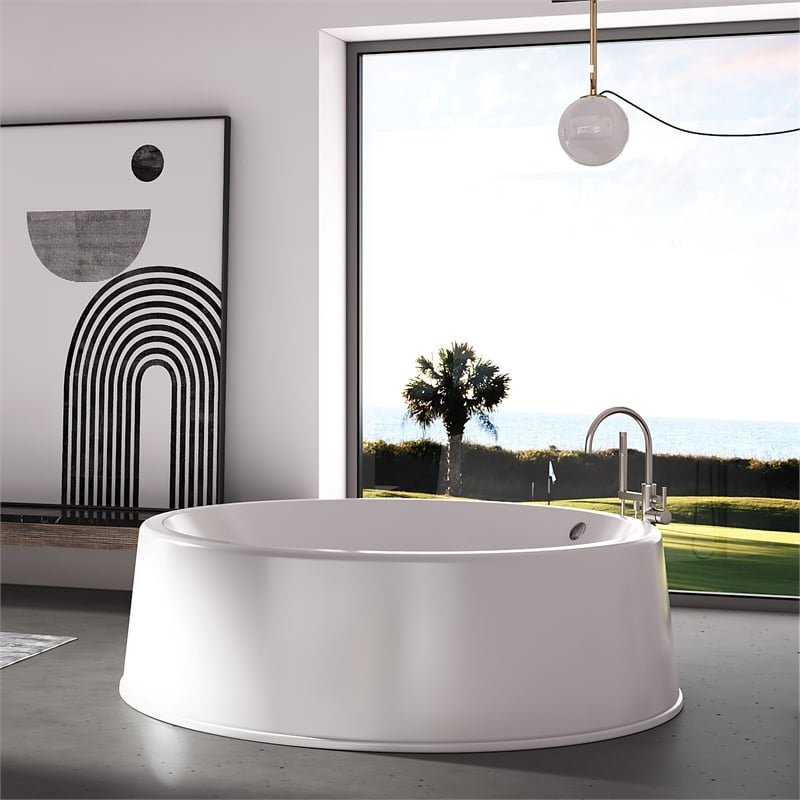 Malibu Home Addis Round Whirlpool Bathtub 69