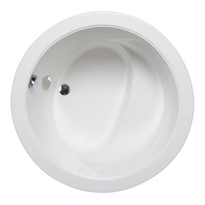 Malibu Home Banzai Round Soaking Bathtub 42&quotx 42&quotx 33&quot in White
