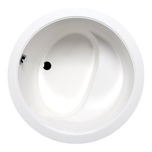 Malibu Home Hanalei Round Whirlpool Bathtub 42&quotx 42&quotx 31&quot in White