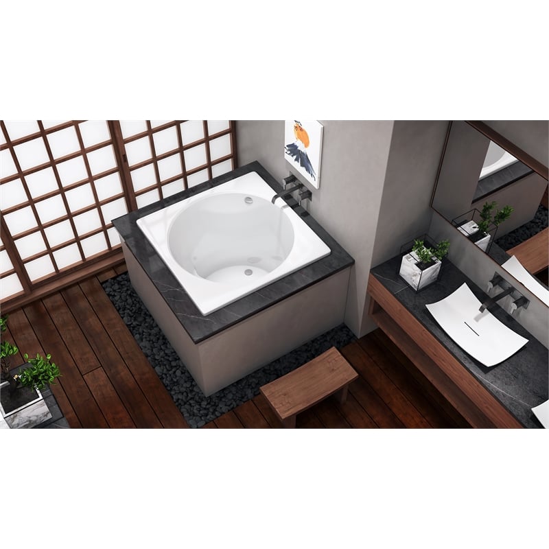 Malibu Home Isshiki Square Soaking Bathtub 40