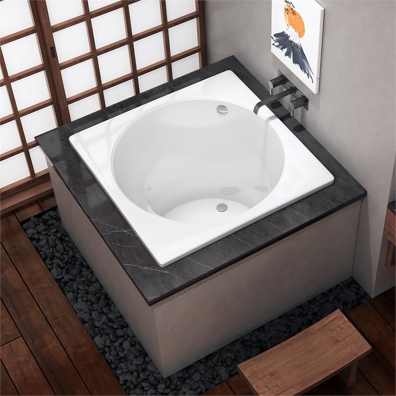 Malibu Home Isshiki Square Soaking Bathtub 40
