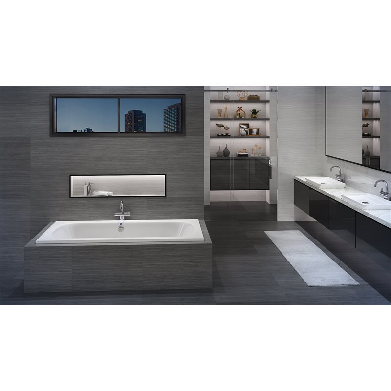 Malibu Home Jacksonville Massaging Air Jet Bathtub 72