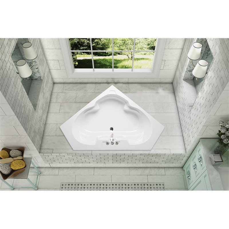 Malibu Home Mandelay Triangle Soaking Bathtub 59