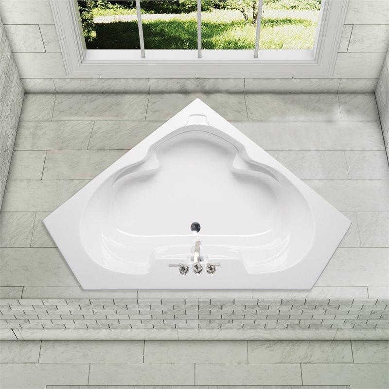 Malibu Home Mandelay Triangle Soaking Bathtub 59