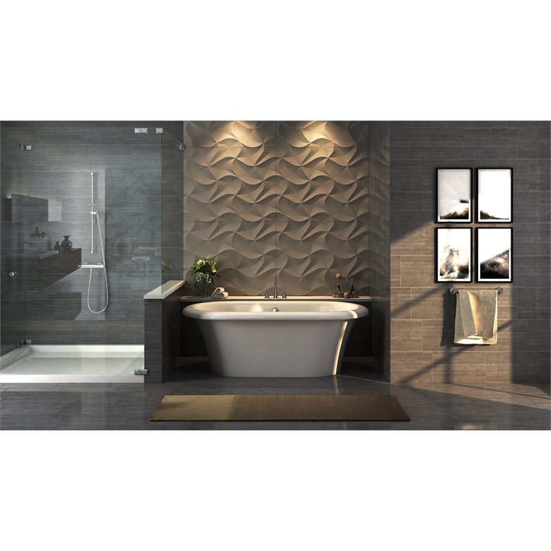Malibu Home Leadbetter Oval Soaking Bathtub 66