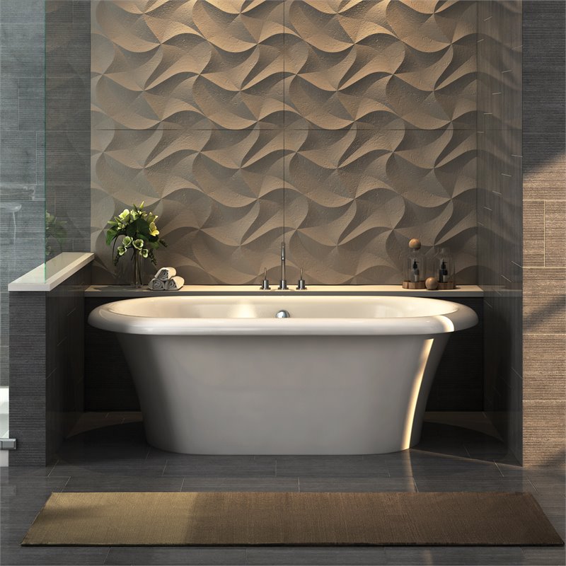 Malibu Home Leadbetter Oval Soaking Bathtub 66