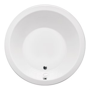 Malibu Home Morro Round Soaking Bathtub 69&quotx 69&quotx 19&quot in White