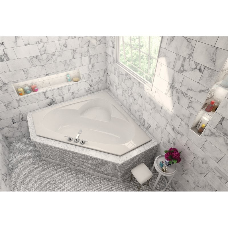 Malibu Home Puka Triangle Soaking Bathtub 59