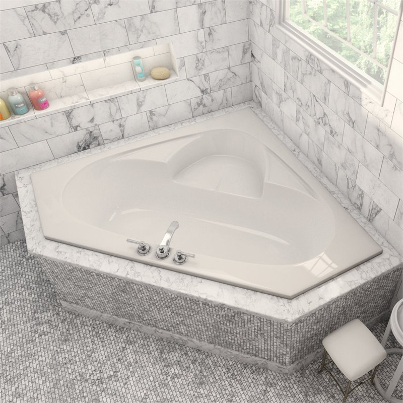 Malibu Home Puka Triangle Soaking Bathtub 59
