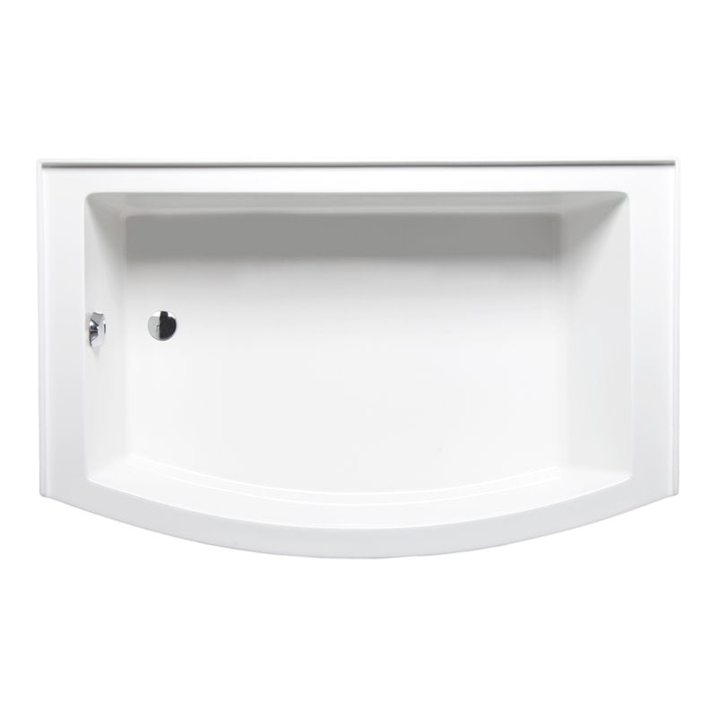 Malibu Home Tulum LH Rectangle Whirlpool Bathtub 60