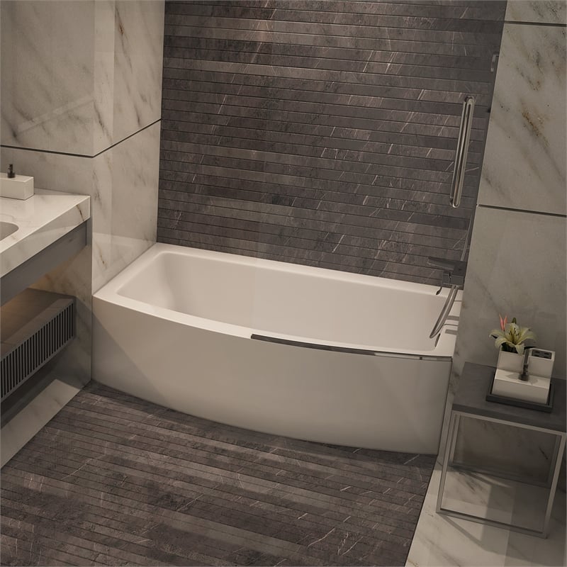 Malibu Home Tulum RH Rectangle Whirlpool Bathtub 60