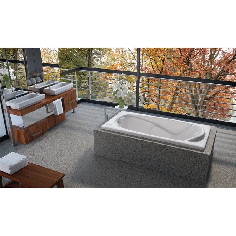 Malibu Home Tunnels Massaging Air Jet Bathtub 72