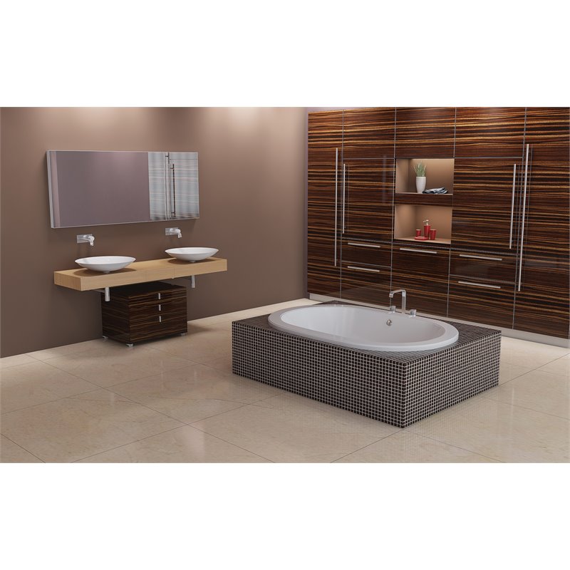 Malibu Home Waikki Oval Soaking Bathtub 60