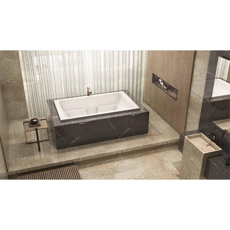 Malibu Home Westport Rectangle Soaking Bathtub 72