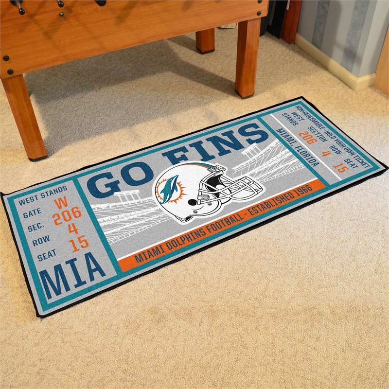 FANMATS Miami Dolphins Logo Starter Mat