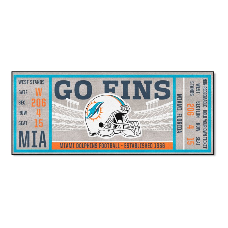 FANMATS Miami Dolphins Logo Starter Mat