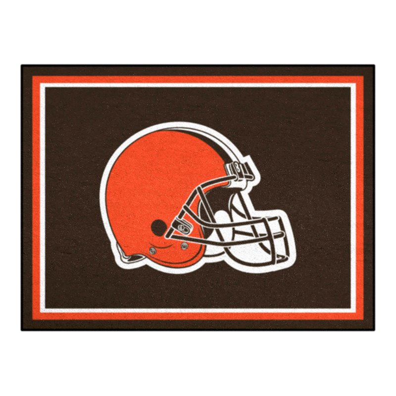 Cleveland Browns Brown Logo NFL Area Rug Carpet, Living Room Rug