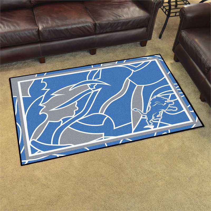 FANMATS Detroit Lions Football Rug