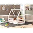 Eden Home Modern Solid Wood Toddler Bed in White