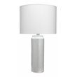 Eden Home Coastal Ceramic Table Lamp with Linen Shade in Gray Finish