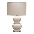 Eden Home Transitional Glass Table Lamp with Classic Shape in Cream