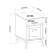 Eden Home Wood Home Office File Cabinet with Drawer in Golden Oak