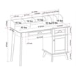 Eden Home Wood Writing/Computer Desk with Hutch in Golden Oak