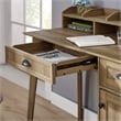 Eden Home Wood Writing/Computer Desk with Hutch in Golden Oak