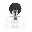 Eden Home Metal Black Wall Sconce Transitional 12