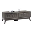 Eden Home Wood Center Coffee Table with 2 Drawers in Smoke Oak