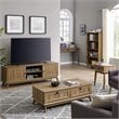 Eden Home Wood Center Coffee Table with 2 Drawers in Golden Oak