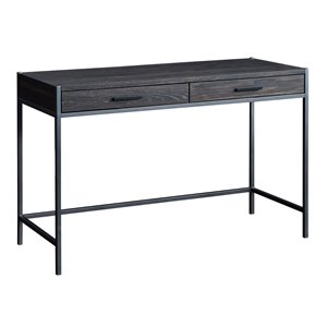 Eden Home 48&quot Metal & Wood Writing/Study Computer Desk in Dark Brown