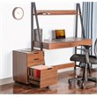 Eden Home 3-Drawer Modern Wood Rolling File Cabinet with Lock in Brown