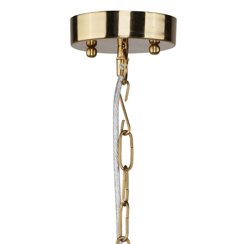 Eden Home 1-Light Farmhouse Metal/Blown Seeded Glass Pendant in Brass