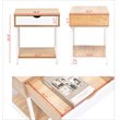 Eden Home Modern Wood End Table with Drawer and Storage Shelves in Oak