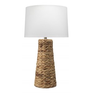 eden home coastal seagrass and fabric table lamp in natural finish