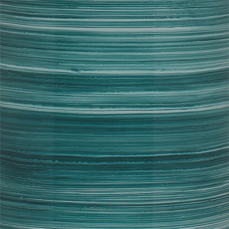 Eden Home Coastal Glass Table Lamp in Turquoise/White Swirl Finish