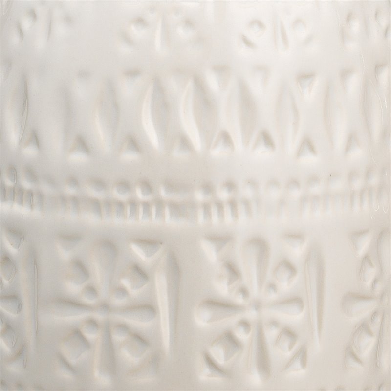 Eden Home Coastal Ceramic Table Lamp with Linen Shade in White Finish