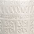 Eden Home Coastal Ceramic Table Lamp with Linen Shade in White Finish