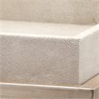 Eden Home Square Transitional Metal Side Table in Cream/Champagne