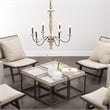 Eden Home Square Transitional Metal Side Table in Cream/Champagne