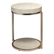 Eden Home Metal Ivory Side Table Round 23.5