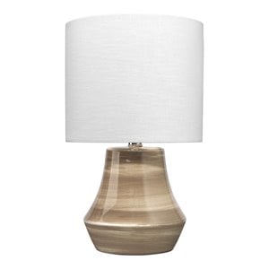 eden home coastal ceramic table lamp in brown and cream finish