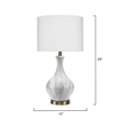 Eden Home 1-Light Transitional Ceramic Table Lamp in Gray/White