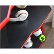 Eden Home Modern 3-Tier Wood & Metal Gaming Console Storage Shelf in Red